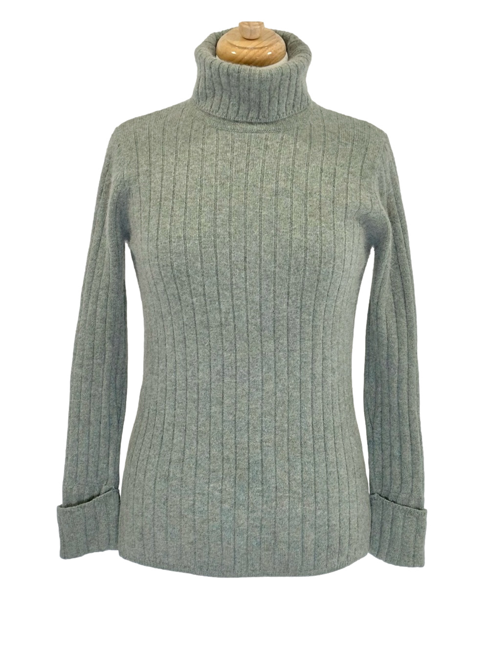 Contemporaine green lambswool turtleneck
